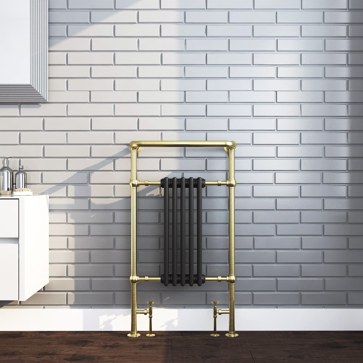Oxford Towel - Black - Vertical Radiator
